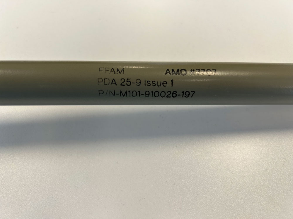 control arm welded shaft assembly up close